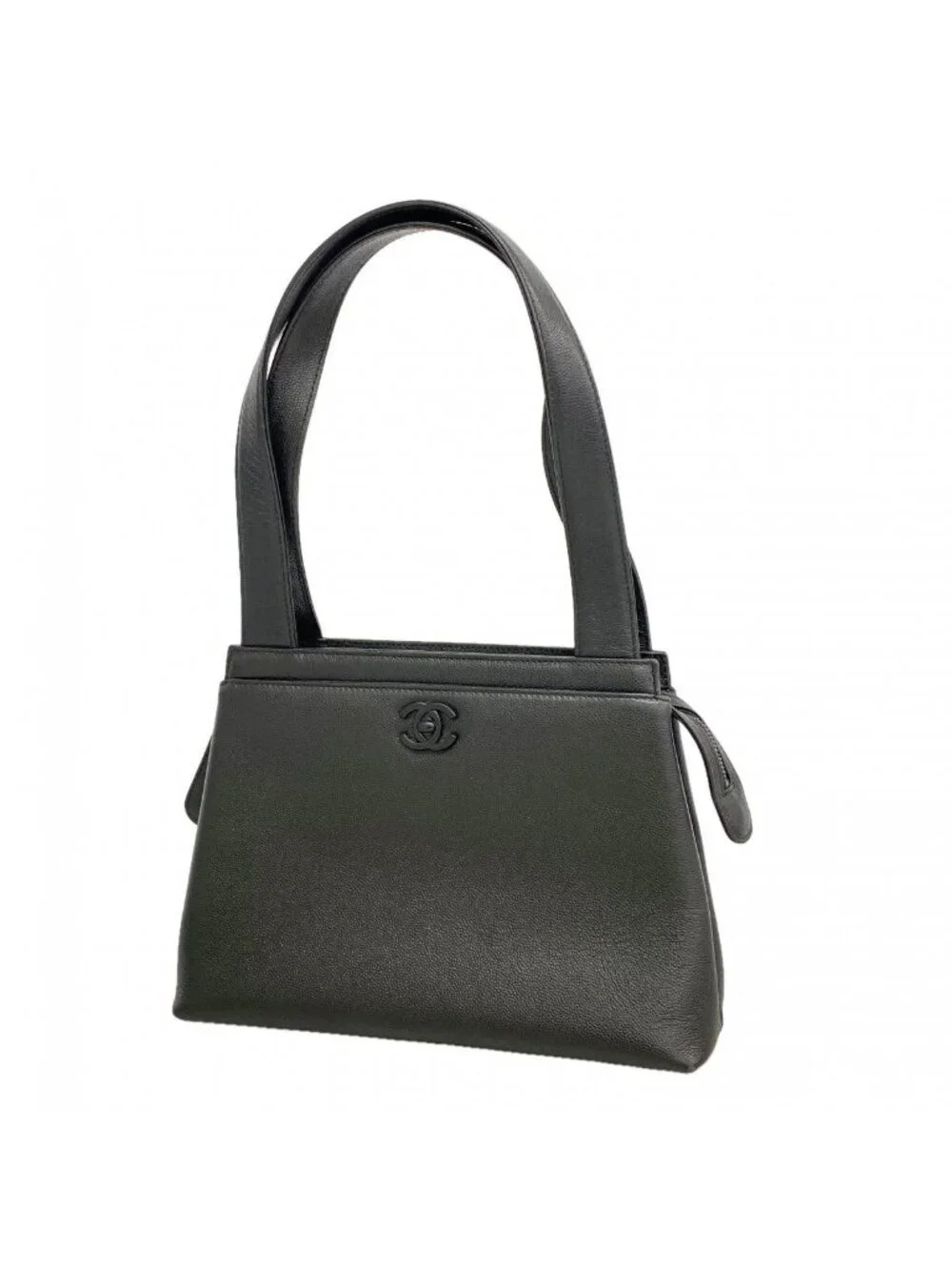 Chanel Handbag Caviar Leather Black Cles Dies